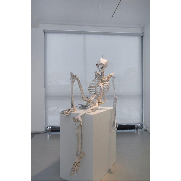 Oh my God! Paper skelleton folded of The Bible, The Coran and Tanakh. 1/1 Human size (190 cm long)
